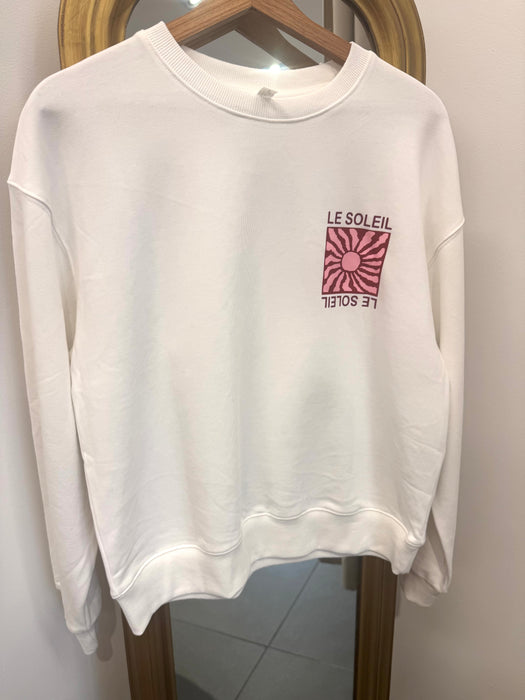Sweat-shirt soleil blanc